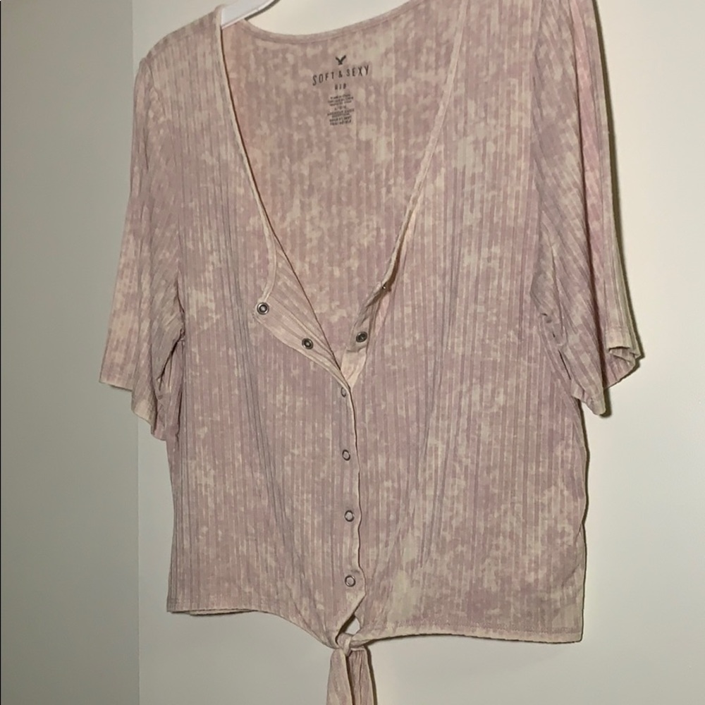American Eagle Soft & Sexy Ribbed Crop Top - Picture 4 of 7